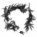 180cm Black Artificial Fern Garland Hanging Foliage Decoration - Premium Quality