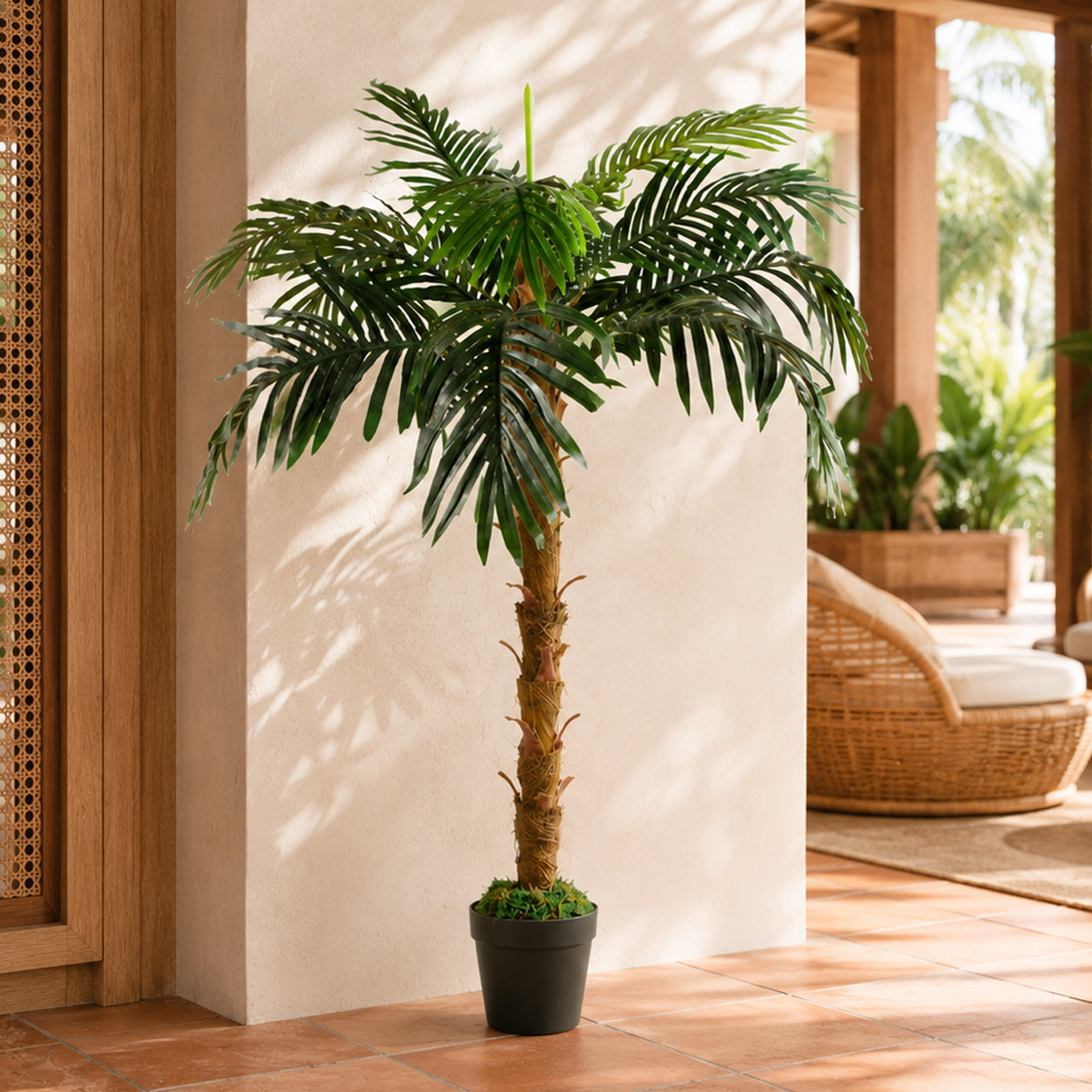 130cm Botanik Large Realistic Artificial Palm Tree Princess