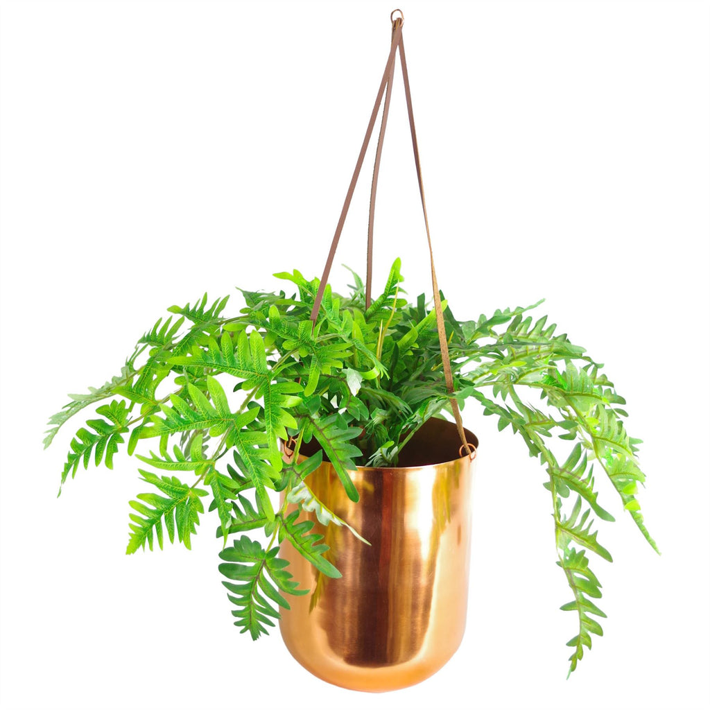 Leaf 18 x 22cm Copper Hanging Planter