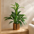 65cm Artificial Bamboo Botanik Shrub with Brushed Copper Planter - Premium Quality