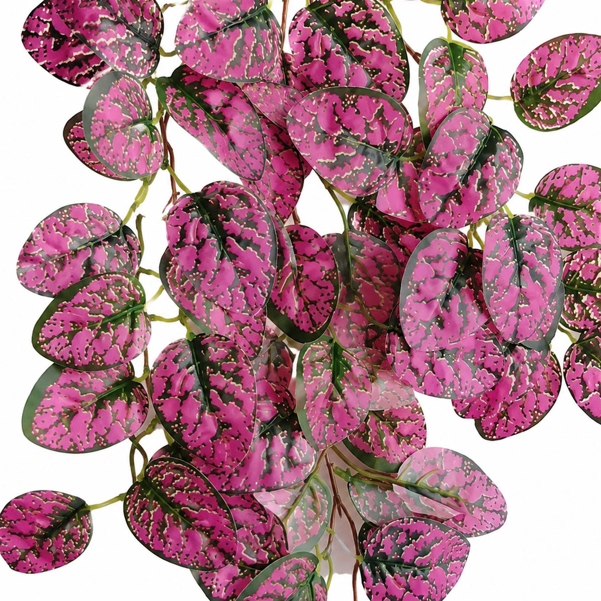 Pink Faux Polka Dot Plant Trailing Bushes, 60cm Hanging Foliage - Set of 6