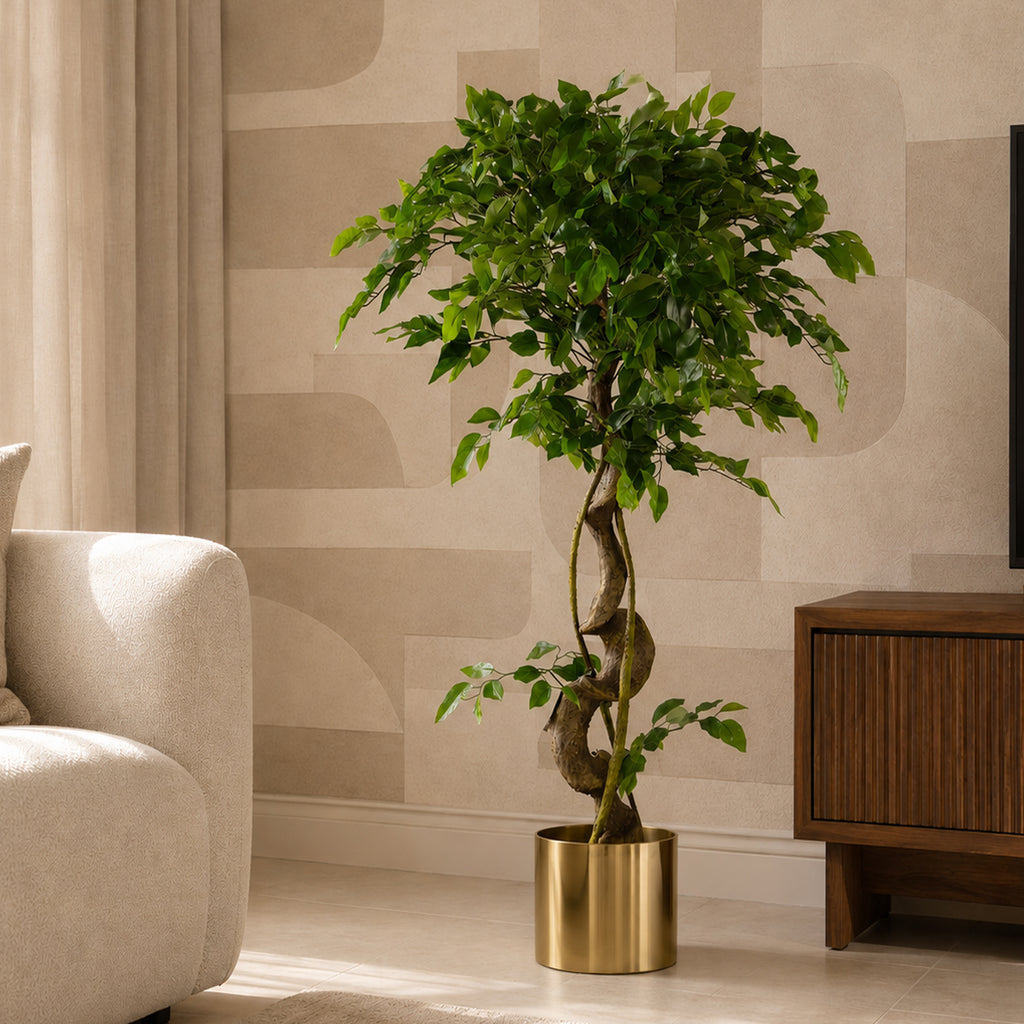 120cm Twisted Trunk Artificial Japanese Fruticosa Style Ficus Tree