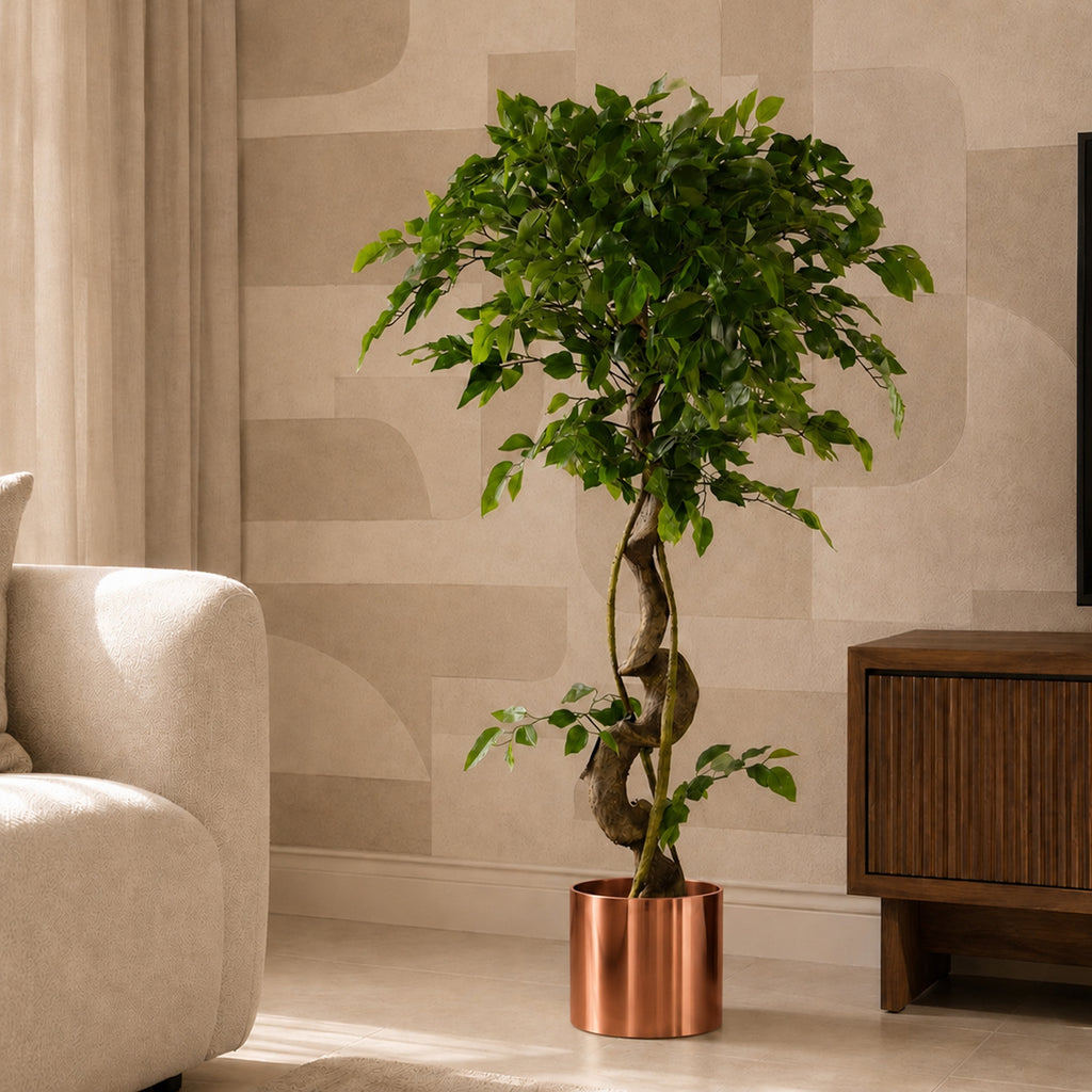 120cm Twisted Trunk Artificial Japanese Fruticosa Style Ficus Tree