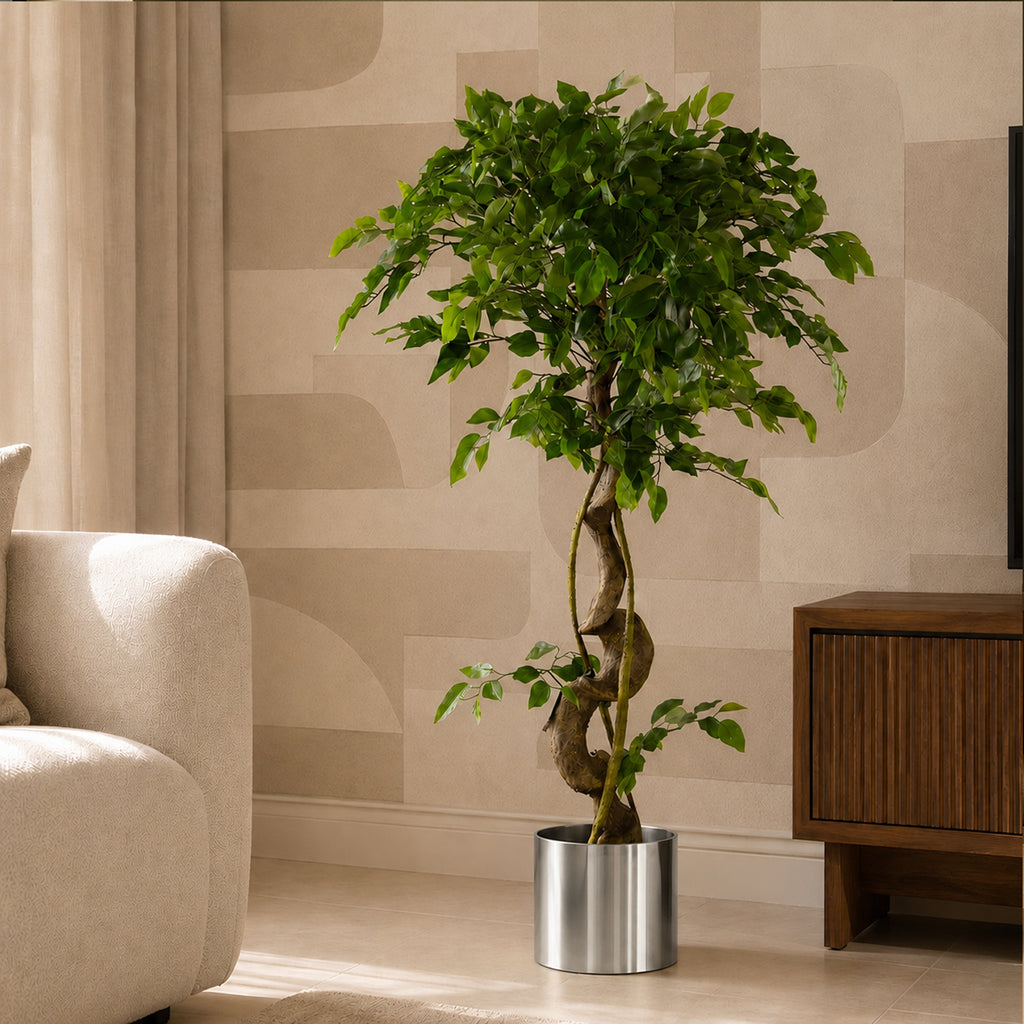 120cm Twisted Trunk Artificial Japanese Fruticosa Style Ficus Tree