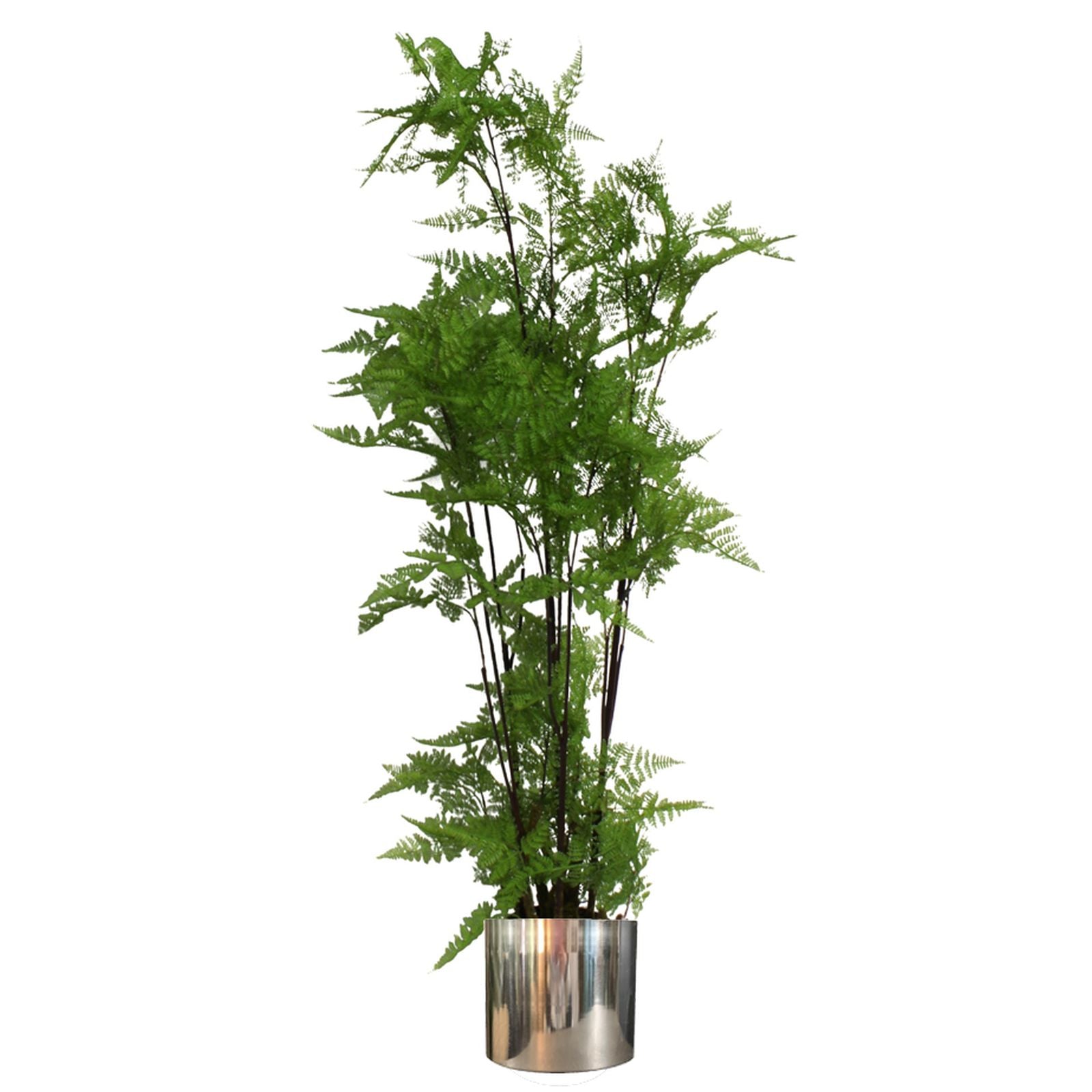 Metal Planter Plant Pot with Polished Silver Finish 20 x 18cm