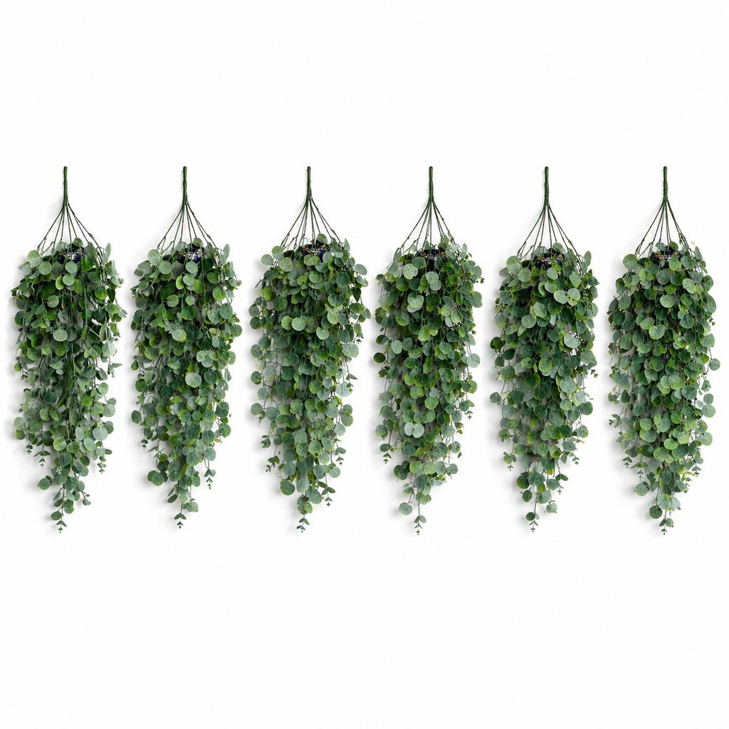 75cm Artificial Trailing Round Botanik Hanging Foliage Plant - Soft Eucalyptus Green - Premium Quality