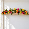 Bright Spring Faux Flower Garland with Marigolds, 140cm Floral Vine