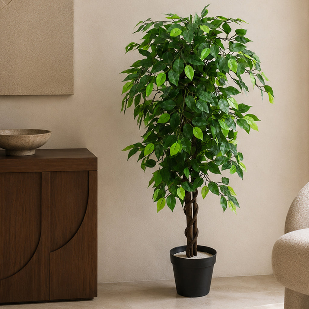 120cm Artificial Ficus Tree and Plant Large Bushy Shape