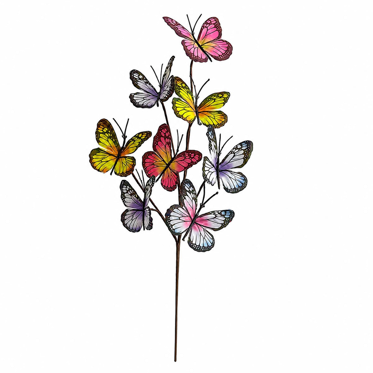 Faux Butterfly Branch Sprays for Easter and Spring Decor, 53cm - Set of 6