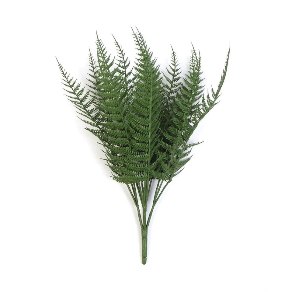 Pack of 6 x 35cm Fire Resistant Artificial Fern Stem - Premium Quality