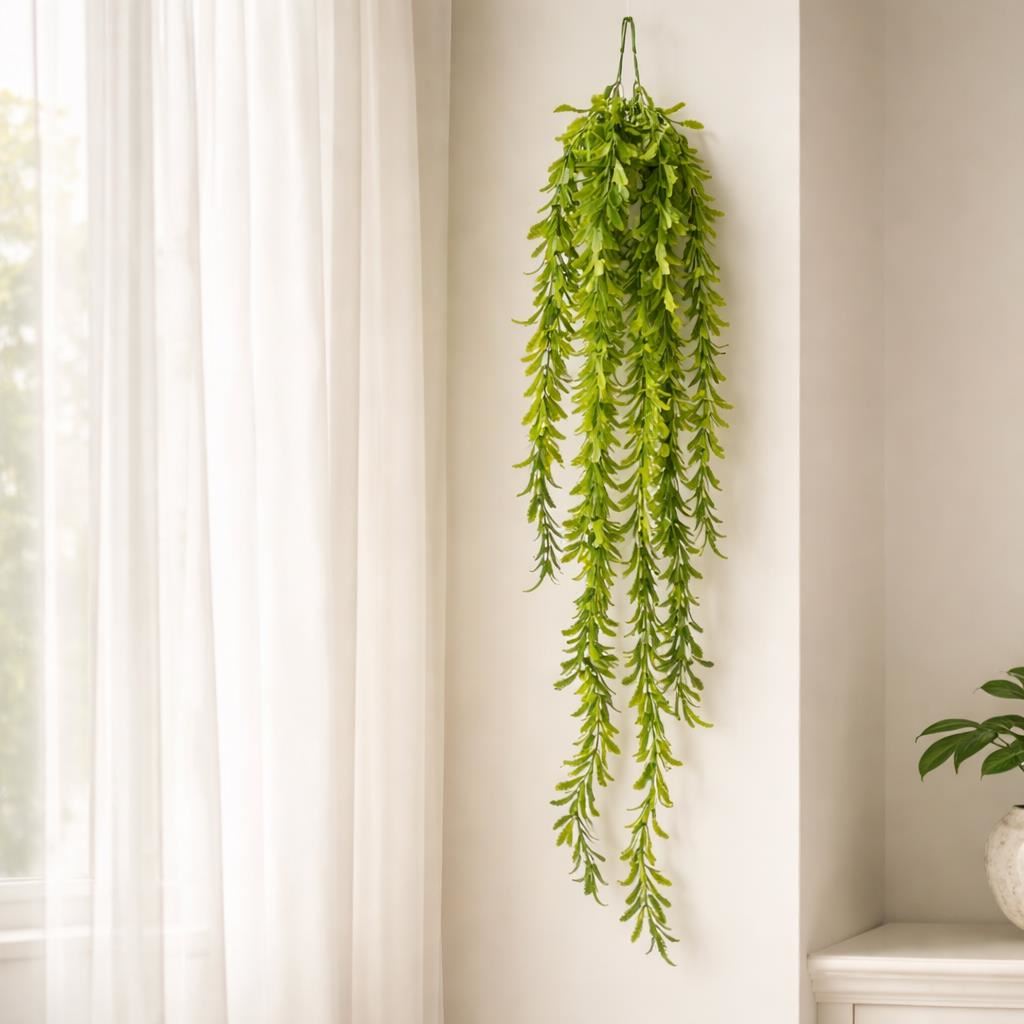 80cm Artificial Trailing Fern Style Hanging Plant Faux Greenery Vine - Premium Quality