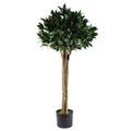 UV Resistant 120cm Deluxe Luxury Artificial Bay Botanik Laurel Tree Topiary Ball - 4ft Tall