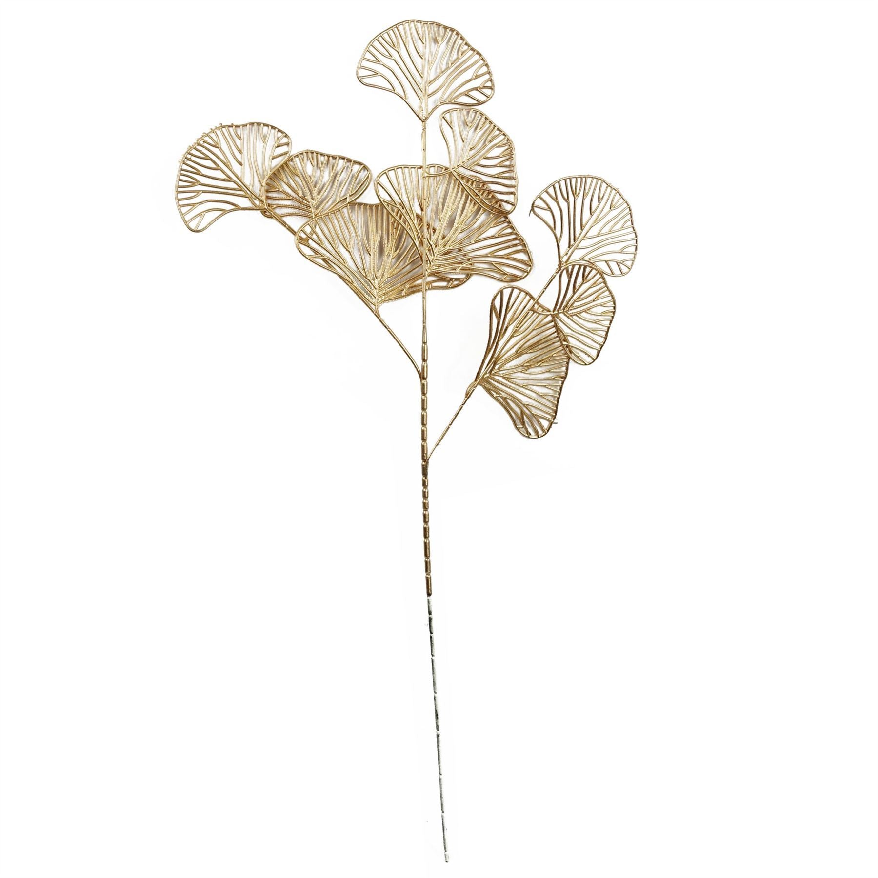Artificial Pack of 6 x 65cm Golden Leaves Flower Arrangement Decoration - Premium Quality