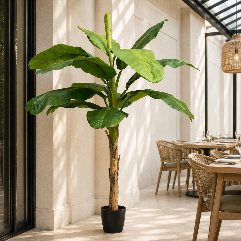 240cm Artificial Large Banana Tree with 13 Leaves - Premium Quality