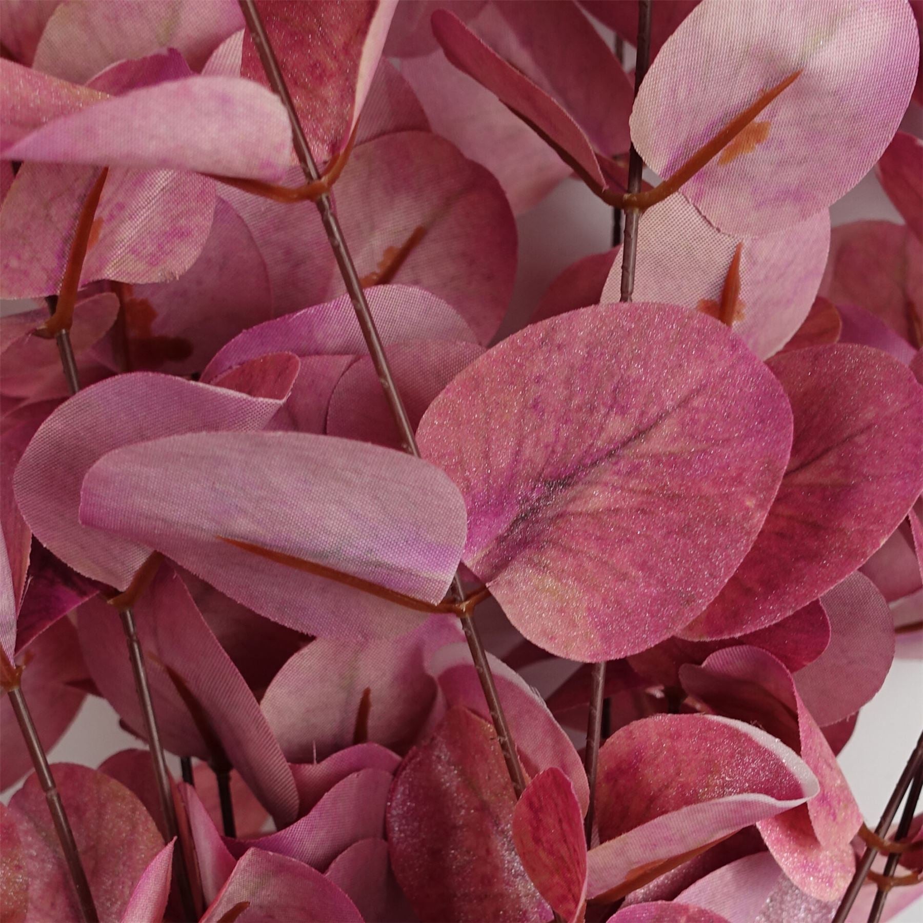 Artificial Pack of 6 x 80cm Pink Eucalyptus Foliage Stem - Premium Quality