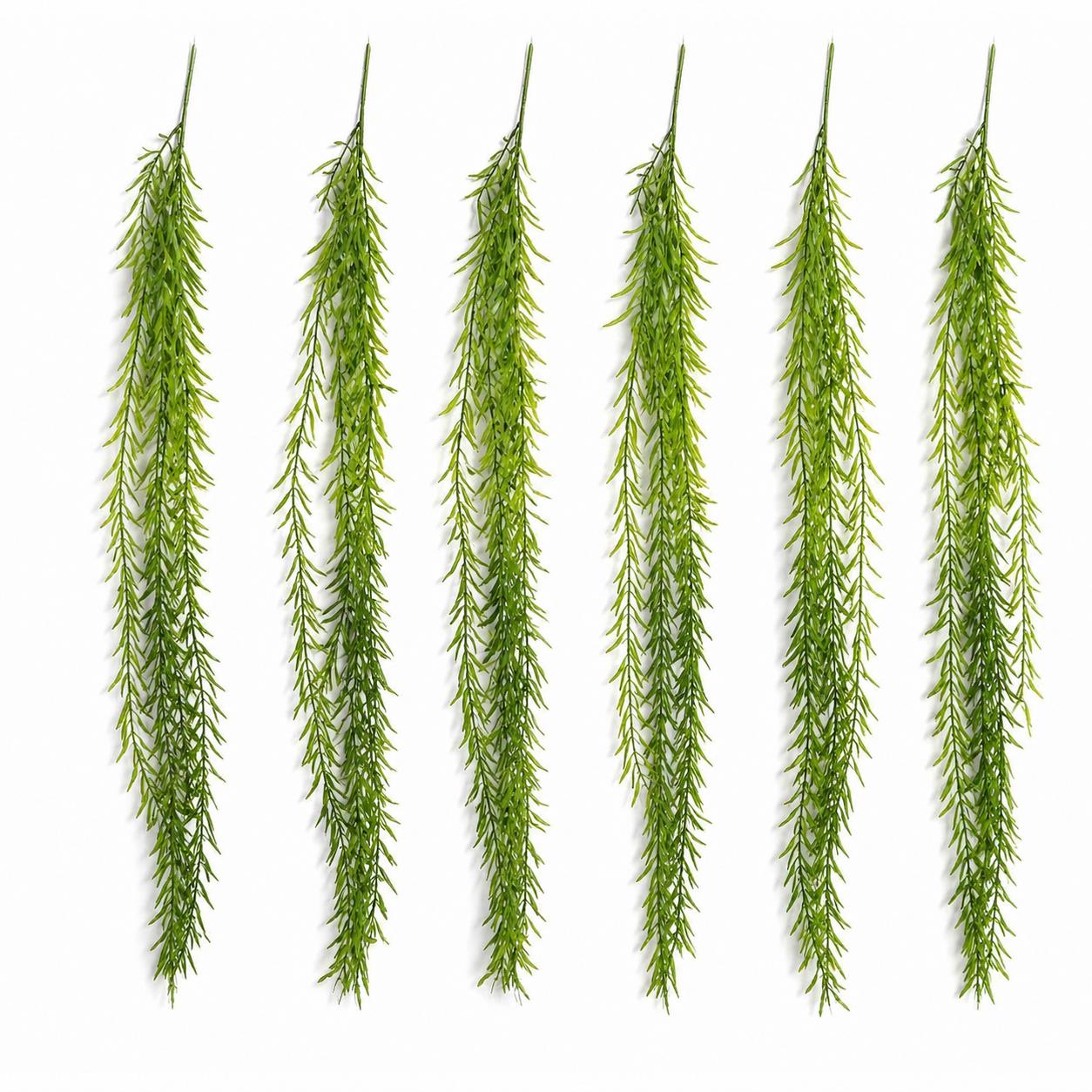 100cm Artificial Trailing Rhipsalis Style Hanging Plant - Dark Green Tips - Premium Quality
