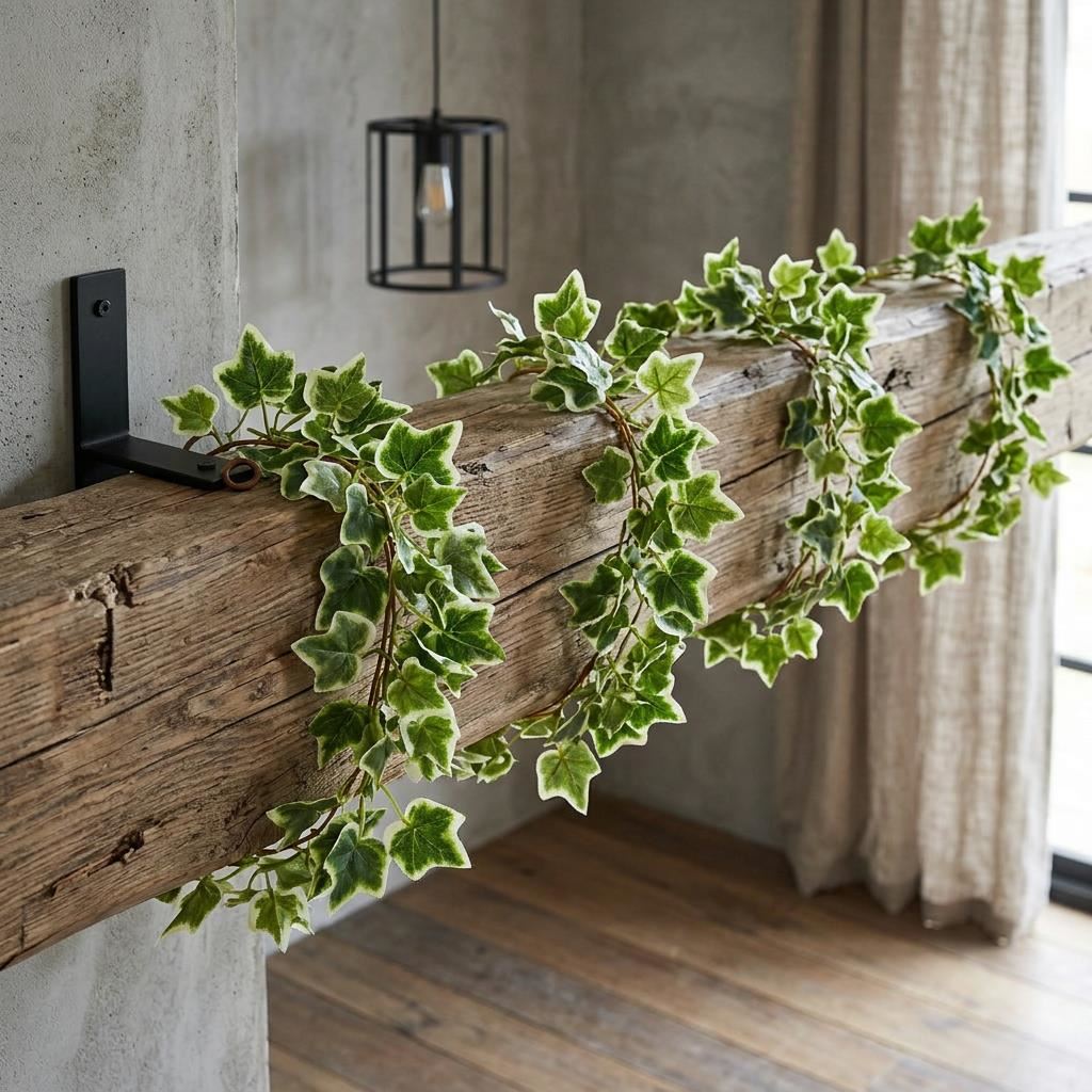 160cm Artificial Ivy Garland Trailing Hanging Plant Faux Foliage - Variegated - Premium Quality