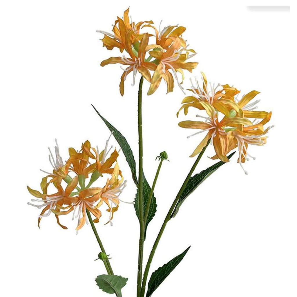 Faux Spider Lily Stems, 72cm with 3 Flower Heads - Set of 6