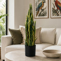 55cm Artificial Sansevieria Yellow Green Indoor Plant