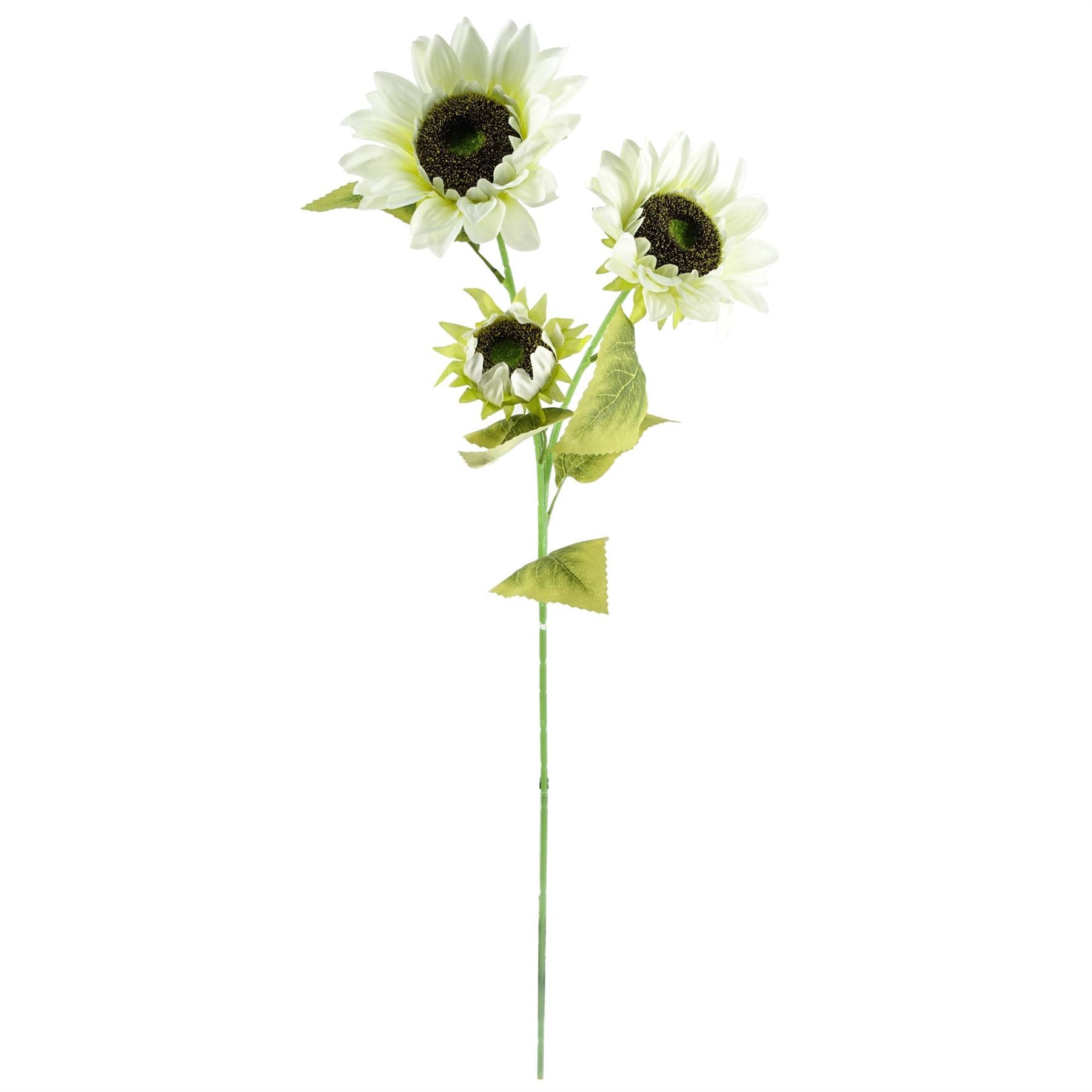 Pack of 6 x 88cm White Artificial Sunflower - 18 heads - Premium Quality