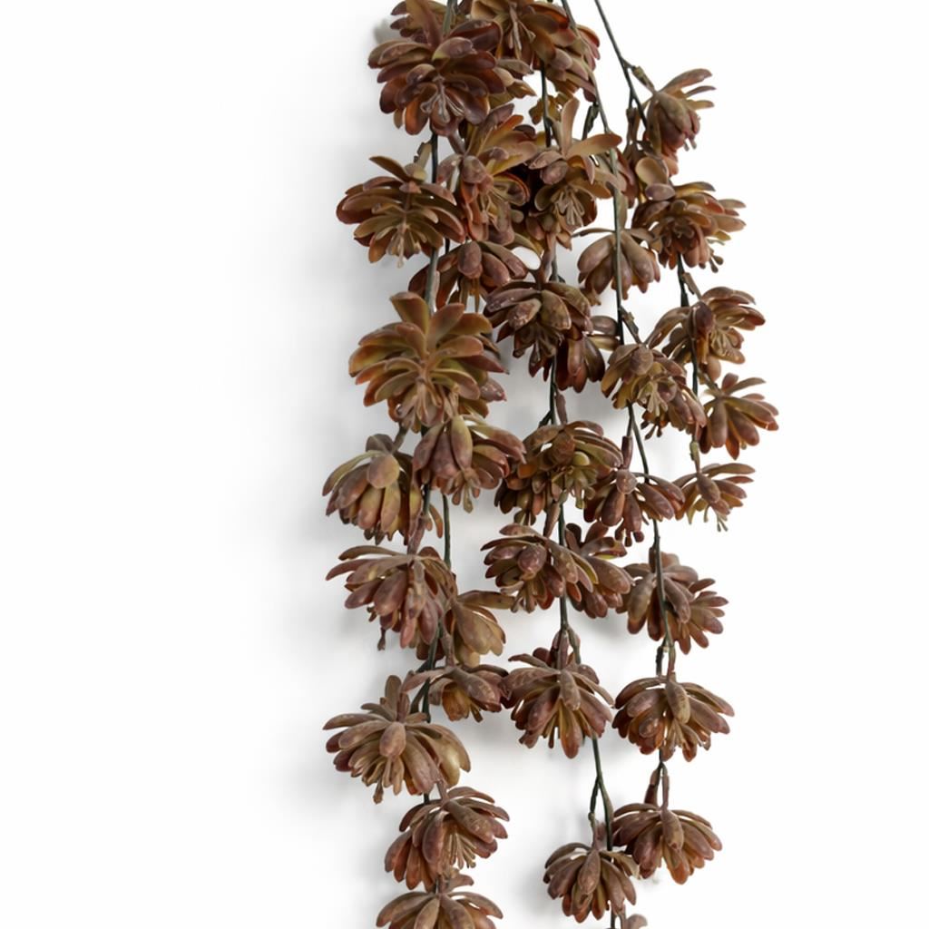 70cm Artificial Trailing Sedum Succulent Plant Dusty Brown Hanging Faux Greenery - Premium Quality