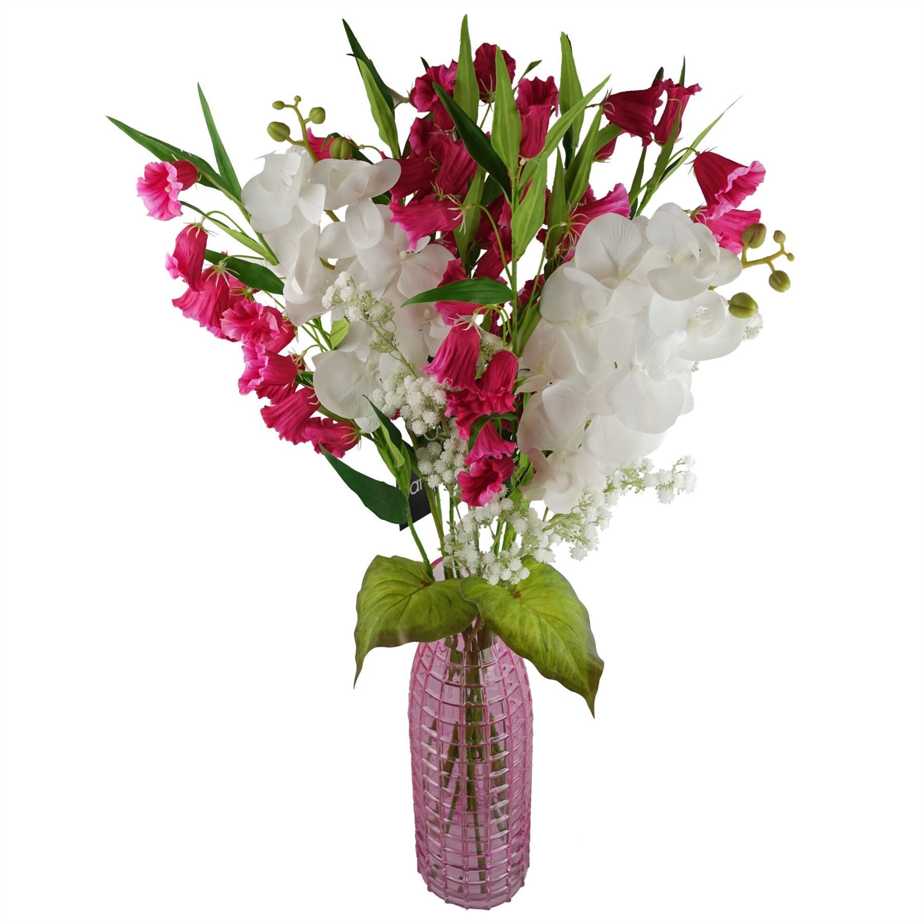 Pack of 6 x 100cm Trumpet Artificial Flower Stem Fuchsia Pink - Premium Quality