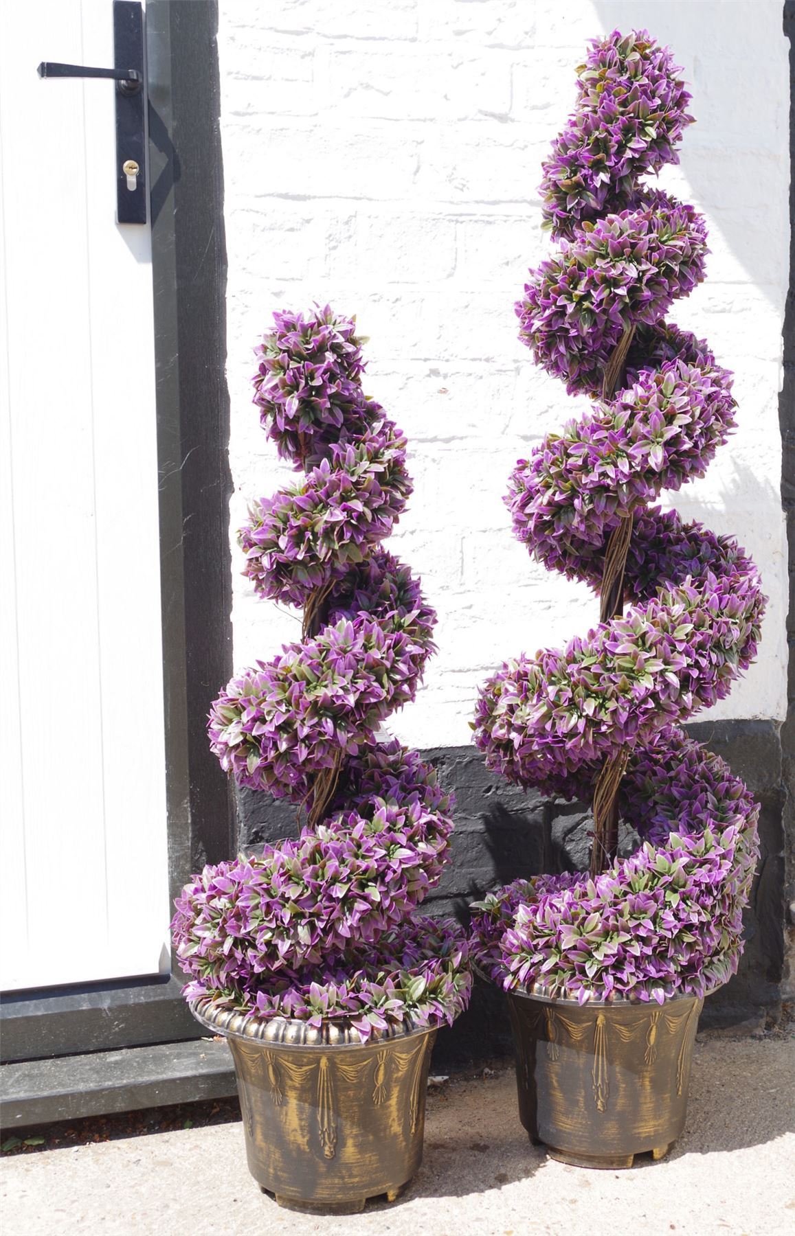 90cm Artificial Purple Large Botanik Spiral with Decorative Planter - Premium Quality