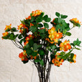 Pack of 6 x 60cm Flower Foliage Spray - Orange - Premium Quality