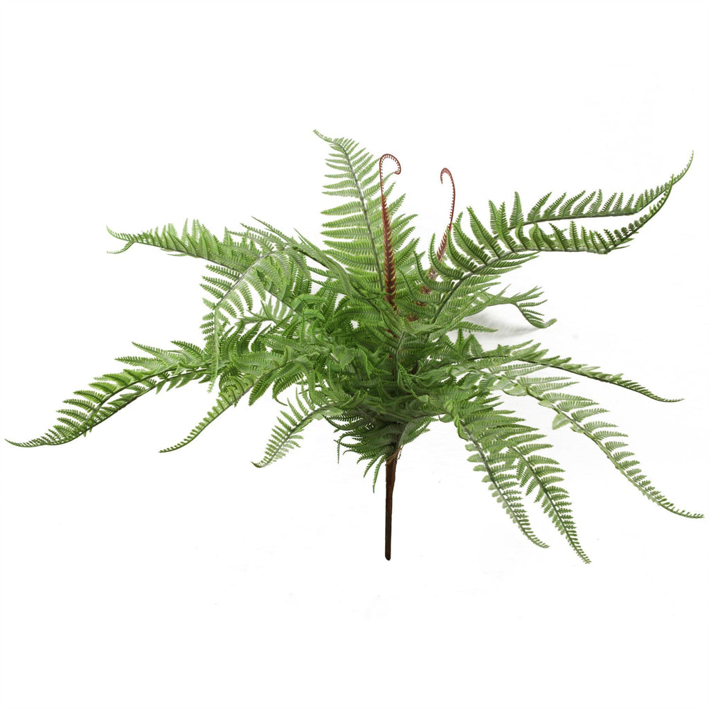 6 x 60cm Artificial Bushy Dixie Wood Fern Light Green Plant - Premium Quality