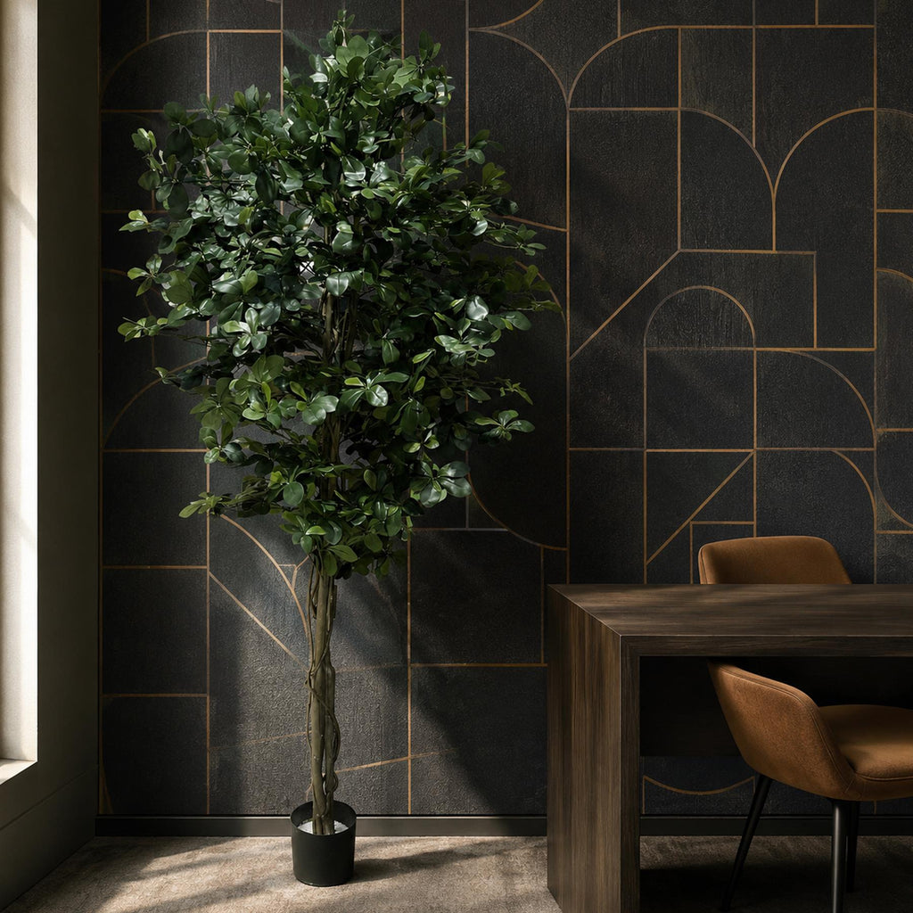 180cm Fire Retardant Black Olive Tree with 2925 Leaves and Natural Trunk - Premium Quality (image 9 of 9)