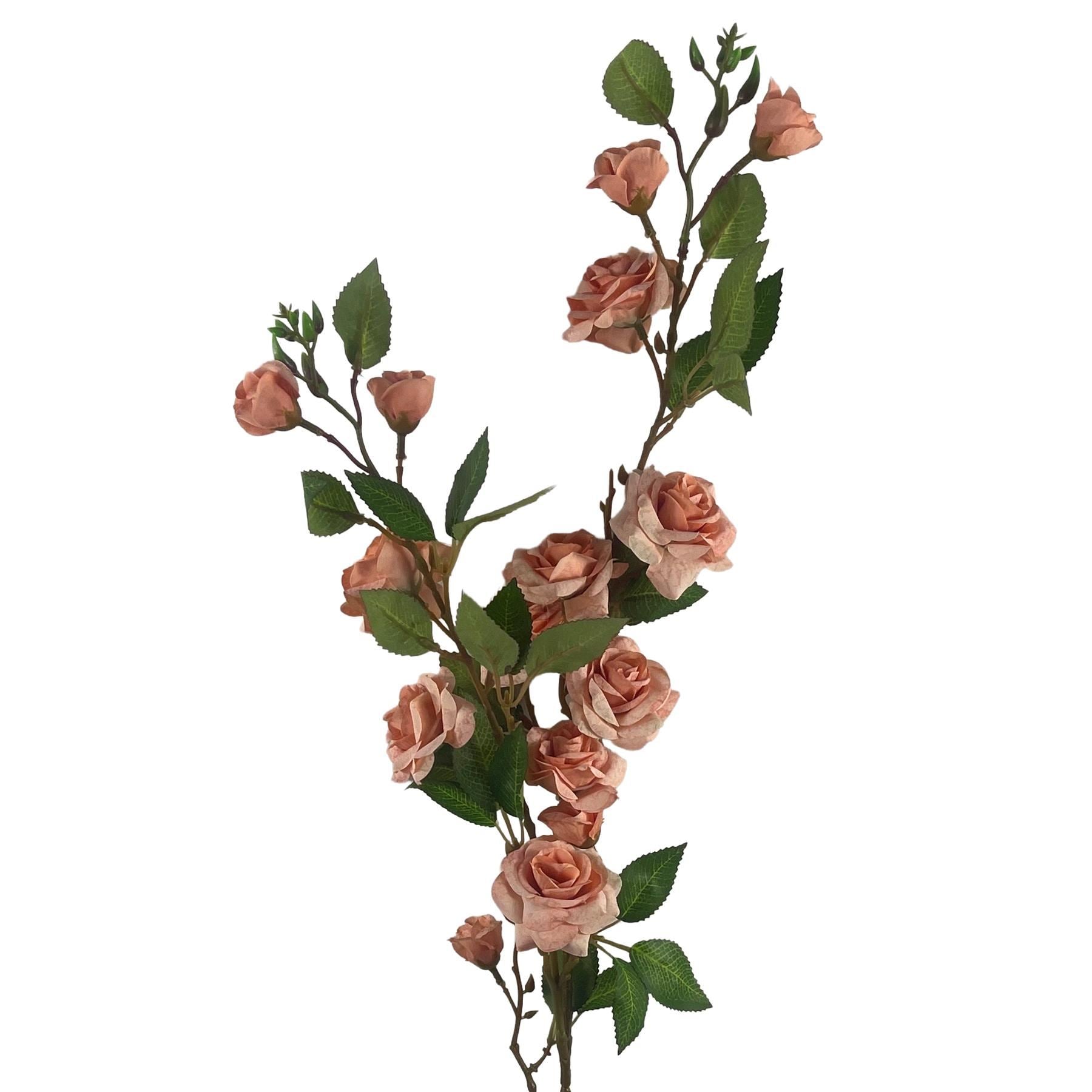 Pack of 6 x 90cm Artificial Pink Rose Stem - Premium Quality