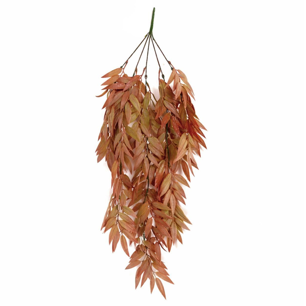 75cm Artificial Trailing Foliage Plant Dusty Orange Hanging Faux Greenery - Premium Quality