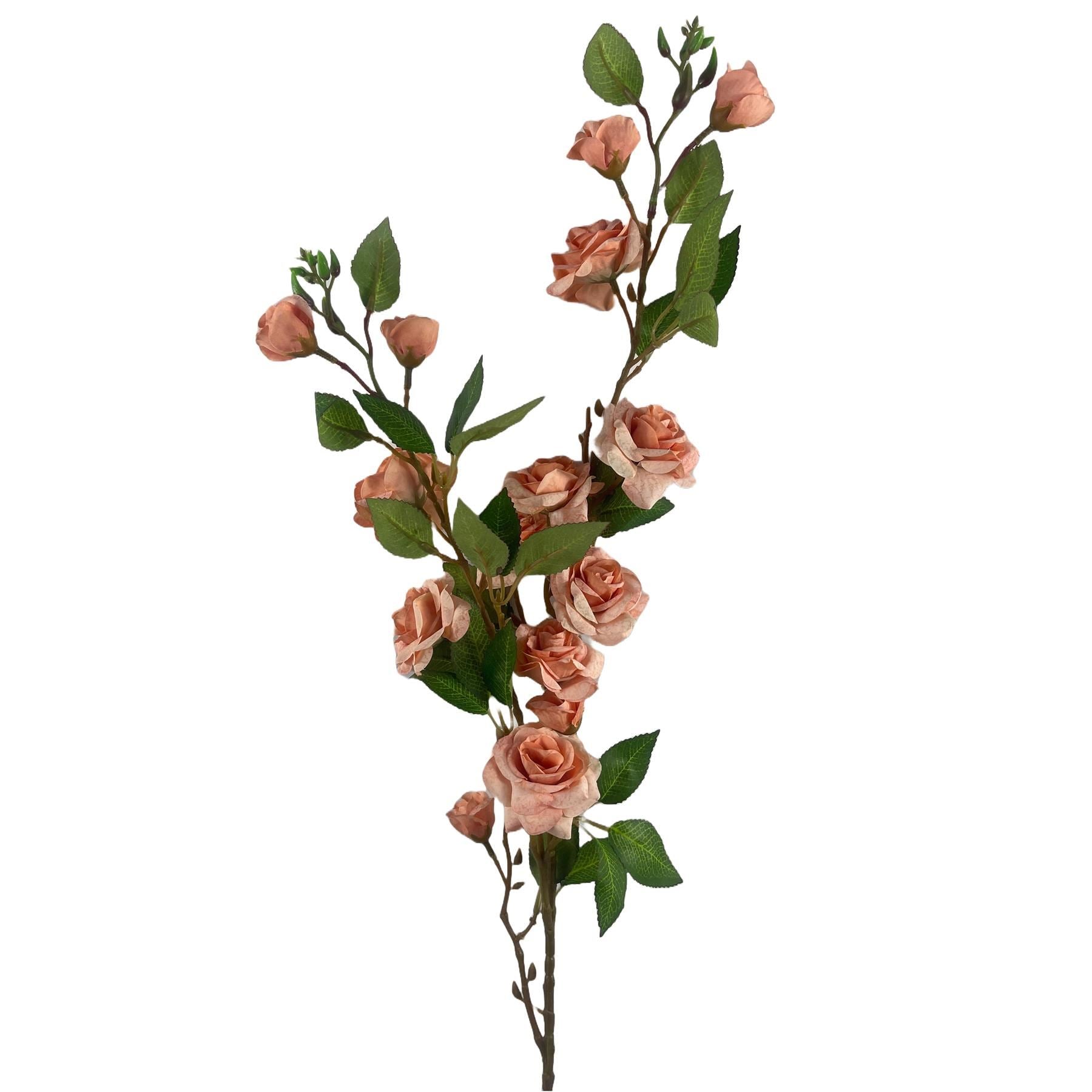 Pack of 6 x 90cm Artificial Pink Rose Stem - Premium Quality
