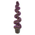 120cm Artificial Purple Large Botanik Spiral with Decorative Planter - Premium Quality