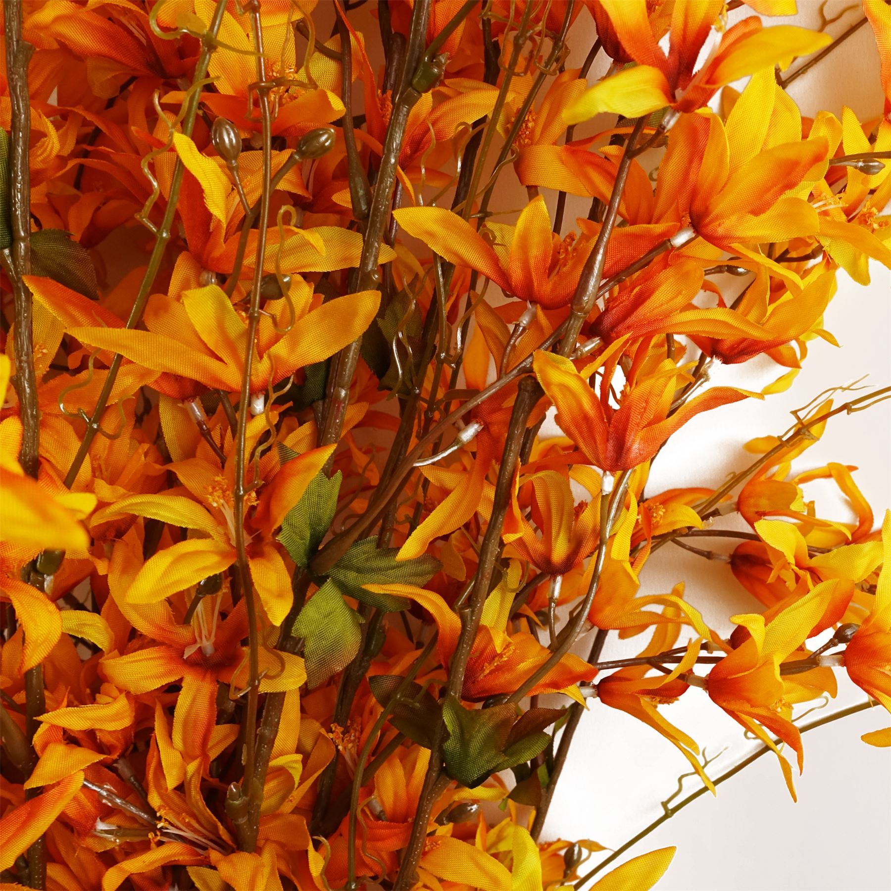 6x 130cm Yellow Blossom Floral Spray Artificial - Premium Quality