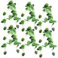 6 x 120cm Artificial Hanging Trailing Plant Alocasia Dragon Scale Green - Premium Quality