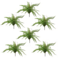 6 x 60cm Artificial Bushy Dixie Wood Fern Light Green Plant - Premium Quality