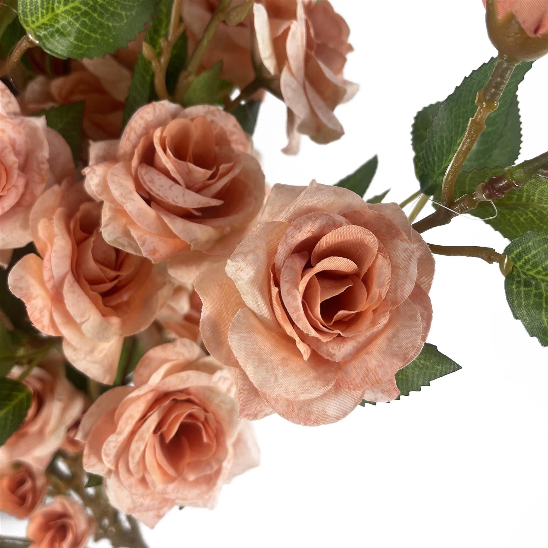 Pack of 6 x 90cm Artificial Pink Rose Stem - Premium Quality