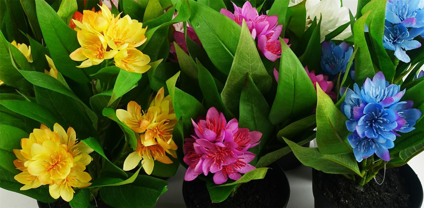 18cm Artificial Freesia Plant Dark Pink Flowering - Premium Quality