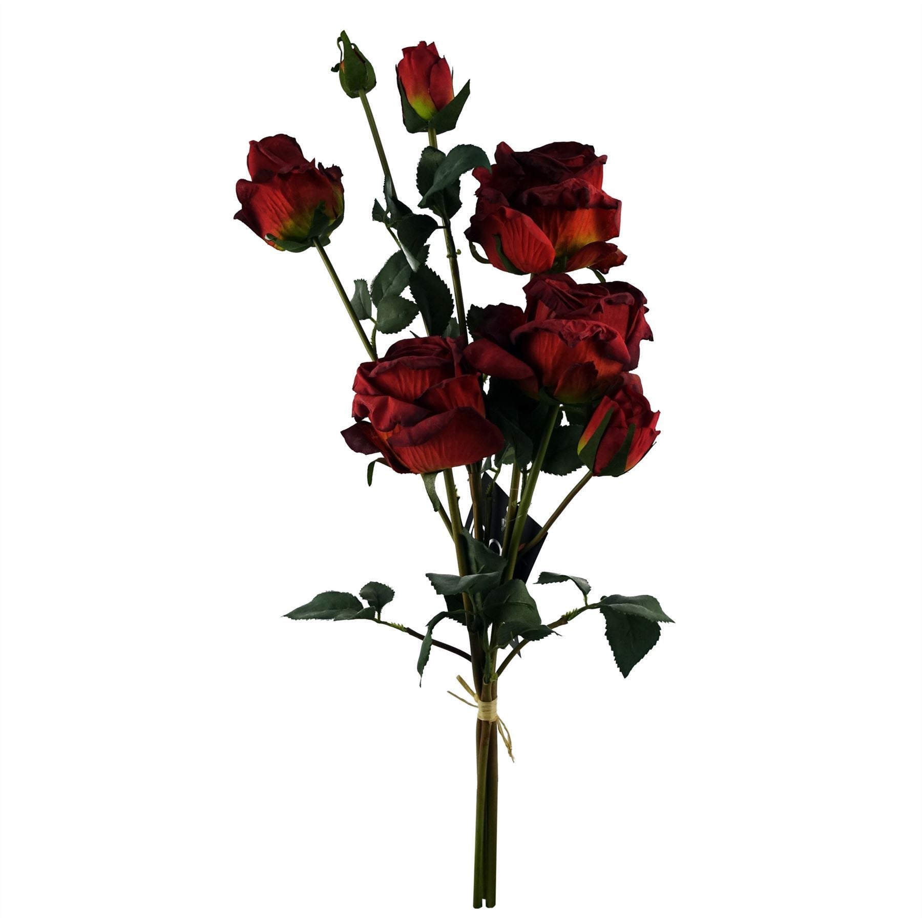 6 x 60cm Red Rose Artificial Flower Sprays - 24 Flowers 18 Buds - Premium Quality