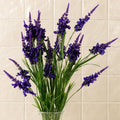 Pack of 6 x 80cm Purple Larkspur Artifical Stem - Premium Quality