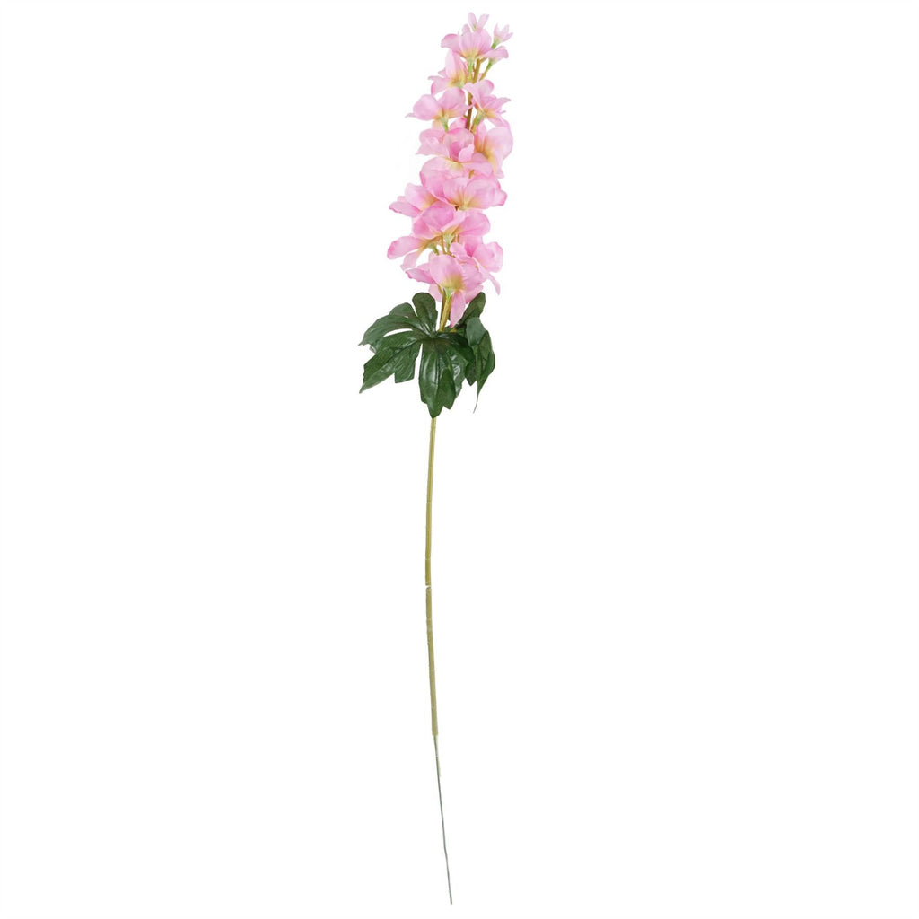 60cm Artificial Pink Delphinium Tropical with Glass Vase - Premium Quality