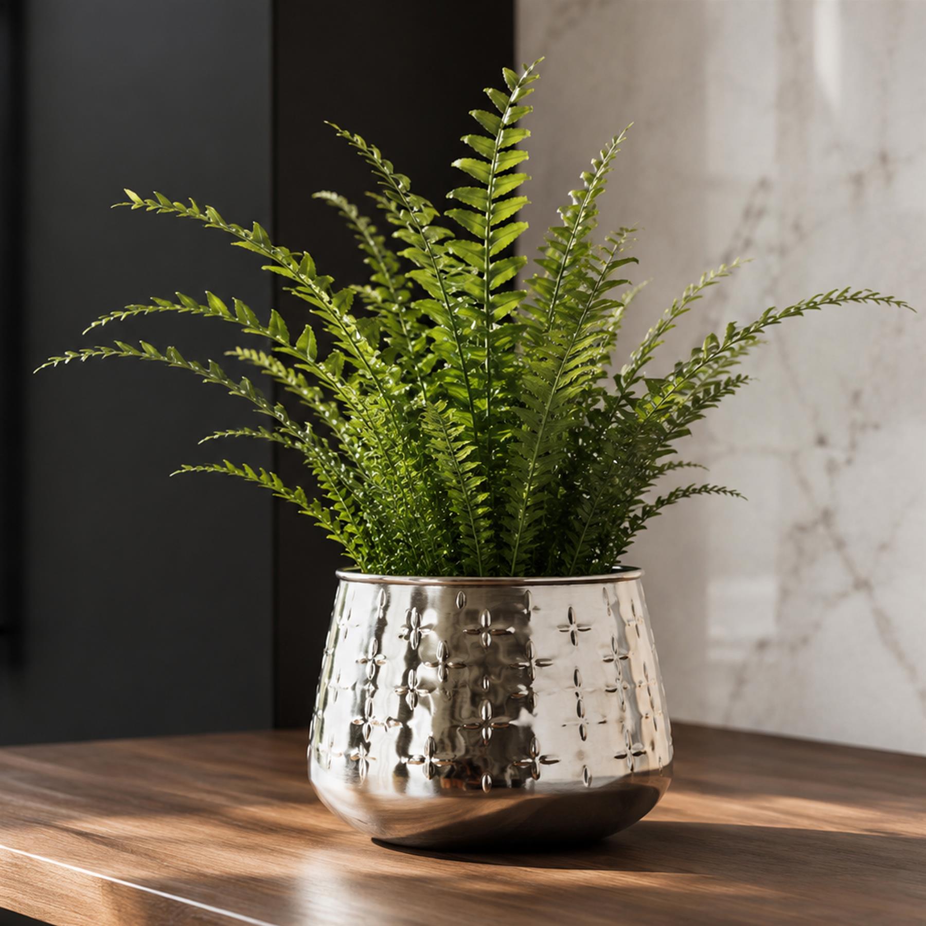 18cm Silver Cross Metal Planter by Botanik - Premium Quality