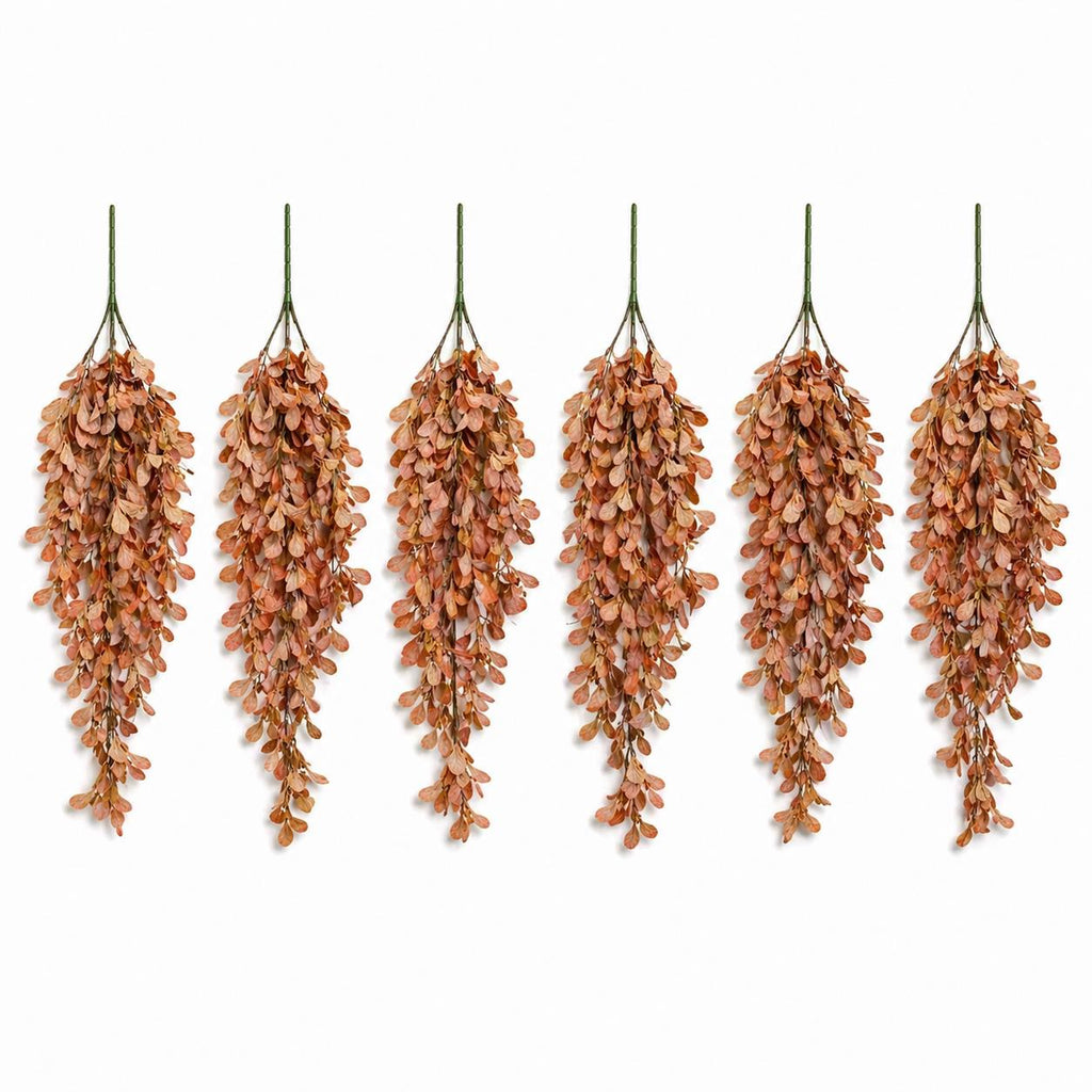 70cm Artificial Trailing Botanik Spray Stem - Dusty Orange - Premium Quality