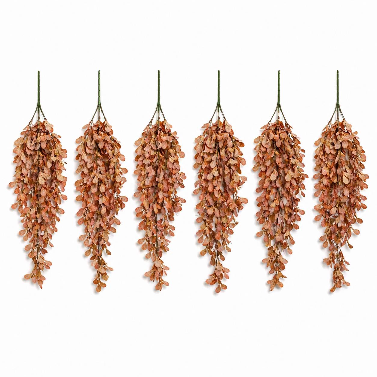 70cm Artificial Trailing Botanik Spray Stem - Dusty Orange - Premium Quality