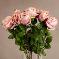 Pack of 6 x 70cm Artificial Light Pink Rose - Premium Quality
