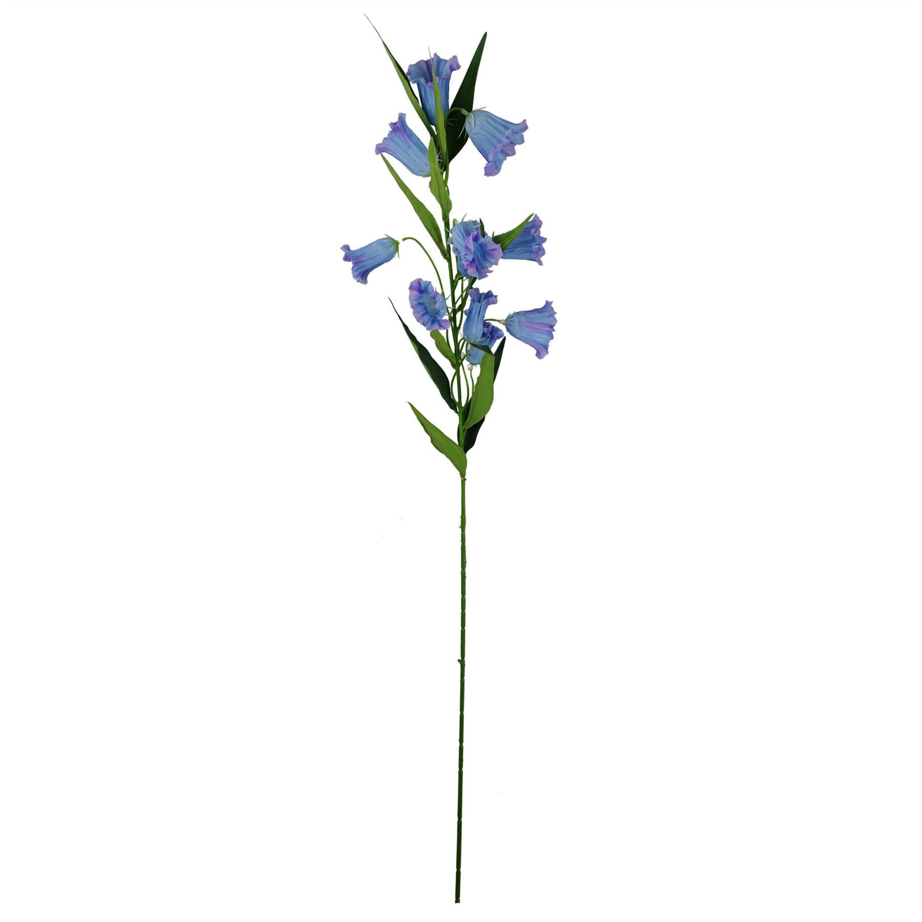 Pack of 6 x 100cm Trumpet Artificial Flower Stem Blue - Premium Quality