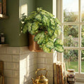 25cm Artificial Trailing Variegated Caladium Vine Plant Dark Green - Premium Quality