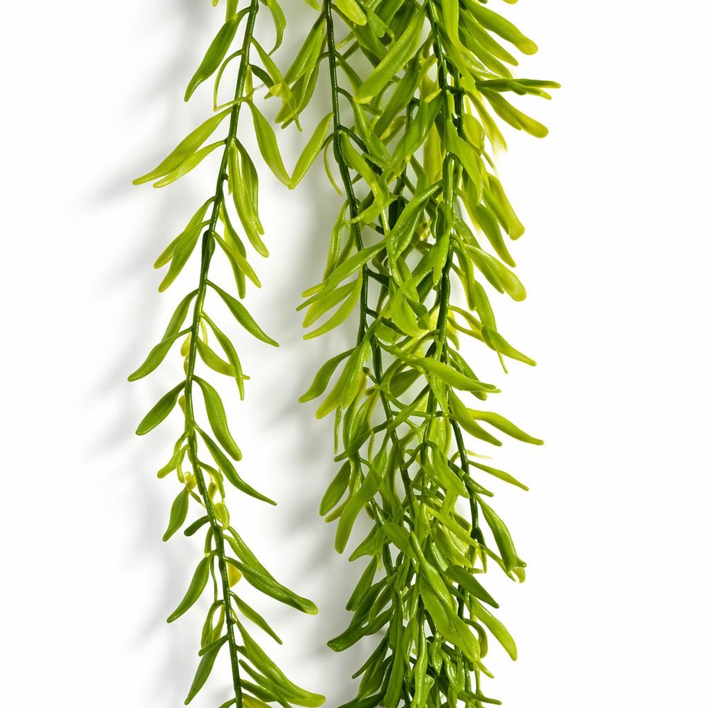 100cm Artificial Trailing Rhipsalis Style Hanging Plant - Dark Green Tips - Premium Quality