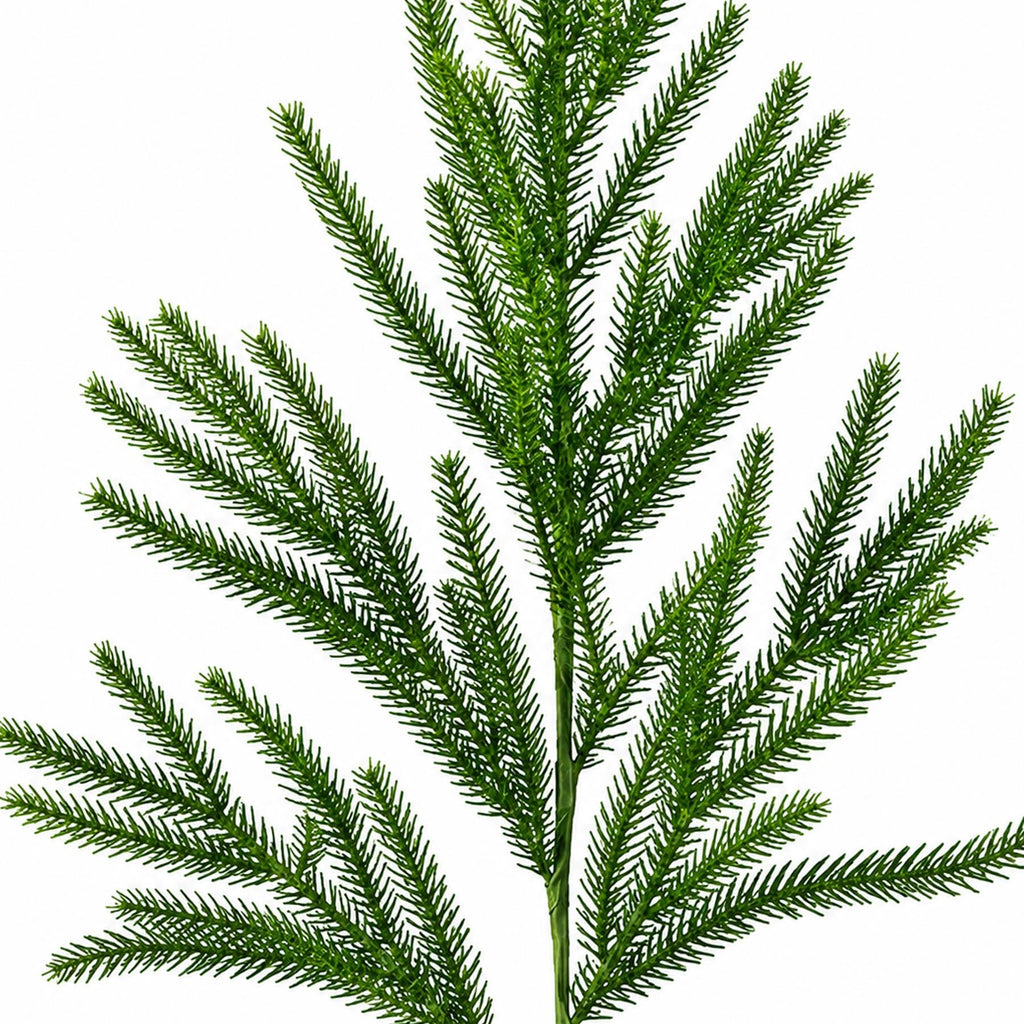 Faux Green Pine Needle Branches, 95cm Evergreen Sprays - Set of 6